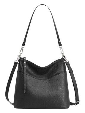 S-ZONE Leather Tote Bag for Women, Large Shoulder Handbag, Work Purse